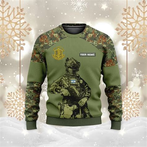 Custom Israel Defense Forces Idf Camo Sweater Support Israeli Flag Clo ...