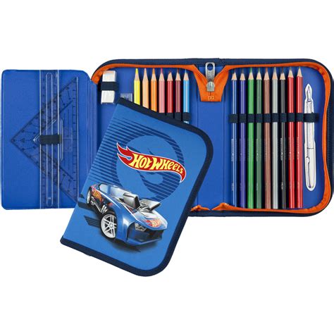 Scooli Set Estuche Escolar Hot Wheels Rosaoazul Es