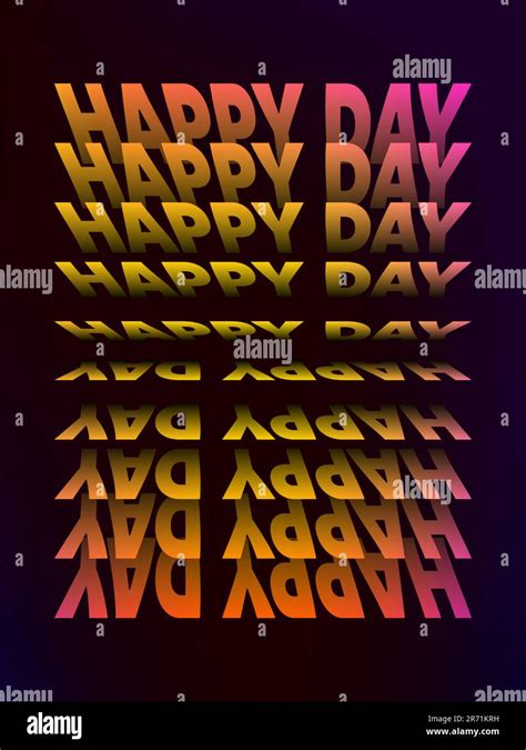 happy day text poster stock vector image art alamy