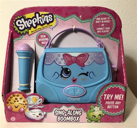 Shopkins Boombox Handbag Sing Along Microphone Mp Player Girls Music