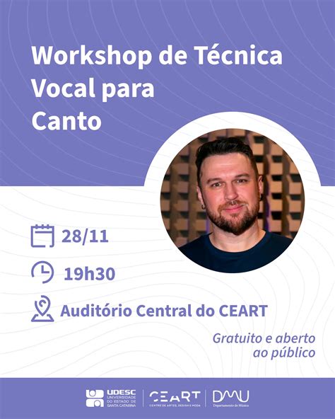 Notícia Departamento de Música da Udesc promove workshop de técnica vocal