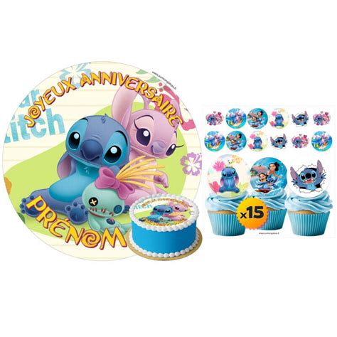 Stitch D Coration De G Teau Comestible Disque Azyme Sucre Personnalis