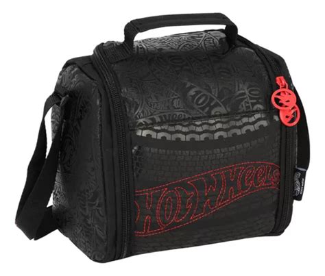 Lancheira Térmica Juvenil Hot Wheels Vermelho Luxcel La Frete grátis