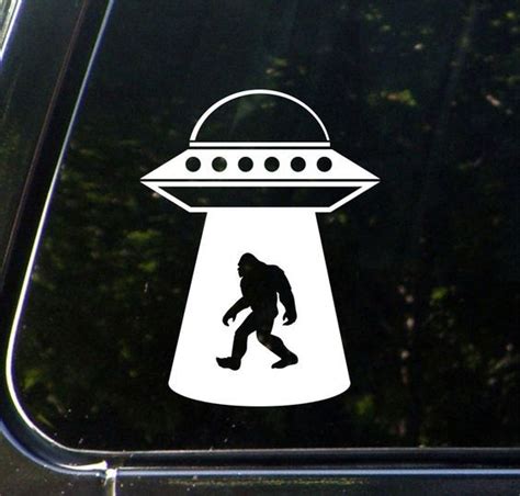 Car Sasquatch Ufo Abduction Bigfoot Aliens Vinyl Car Decal