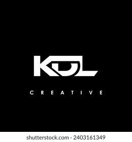 kdl letter initial logo design template stock vector royalty