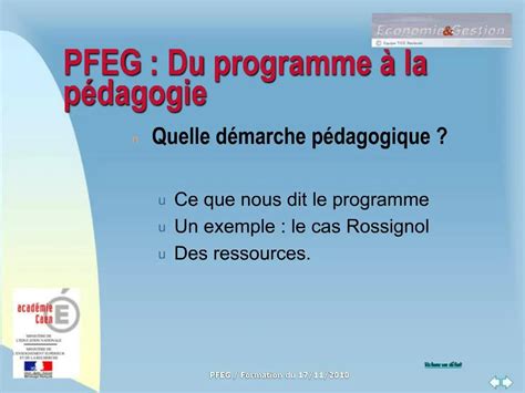 PPT PFEG Du Programme La P Dagogie PowerPoint Presentation Free