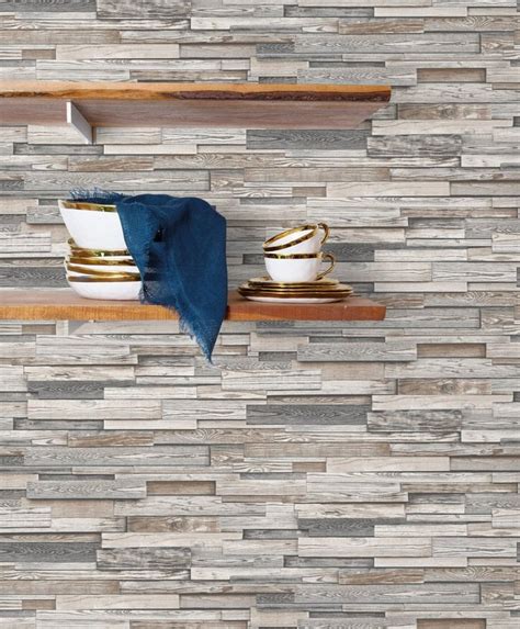 Gray Reclaimed Wood Plank Peel And Stick Removable Wallpaper