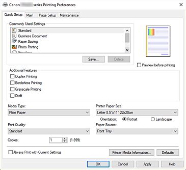 Canon Inkjet Manuals Tr Series Quick Setup Tab Description