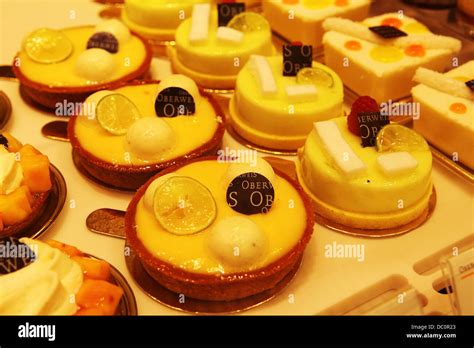 Desserts at the Oberweis patisserie in Luxembourg Stock Photo - Alamy