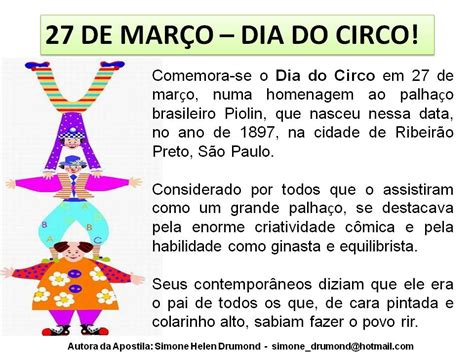 Historia Do Circo Para Educação Infantil - Historia Do Circo Para Educação Infantil - FDPLEARN