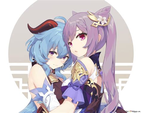 Hot Beautiful Keqing Ganyu Sexy Ass Genshin Impact K Wallpaper