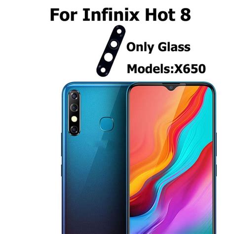 ตนฉบบสาหรบ Infinix Hot 8 Back Camera Glass Lens พรอมสตกเกอรกาวอะไหล Lazada co th
