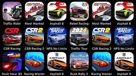 Traffic Rider Most Wanted Asphalt 8 Rebel Racing CSR Racing CSR