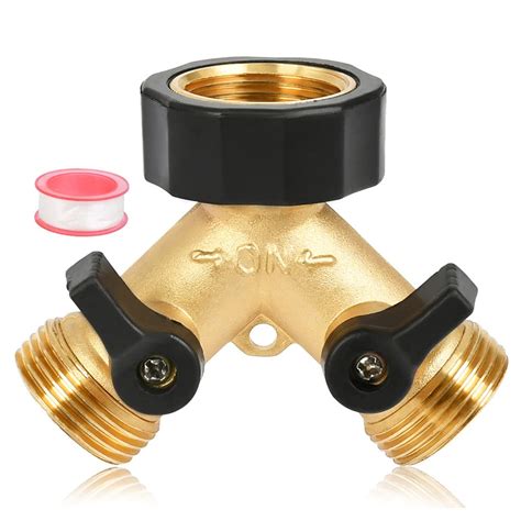 Buy Brass Tap Manifold Garden Hose Splitter Y Valve 2 Way 34 Tap Y