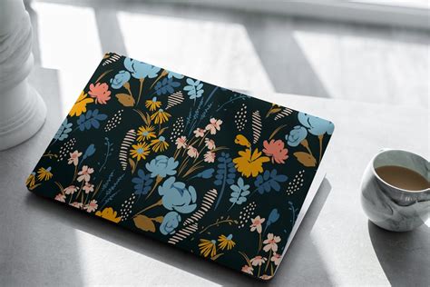 Dark Floral Laptop Skin, Laptop Cover, Laptop Skins, Removable Laptop Skins, Laptop Decal ...