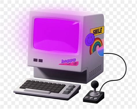 Retro Gaming Computer Png 3d Premium Png Rawpixel