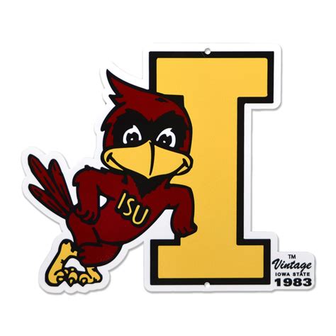 Iowa State Cyclones 12'' Spirit Size Laser-Cut Steel Mascot Logo Wall Art