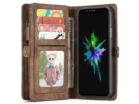 Caseme Iphone Xr Hoesje Portemonnee Case Bruin