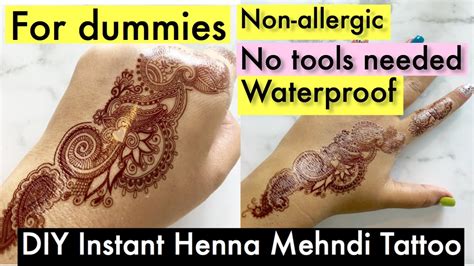 Diy Instant Henna Style Water Proof Mehndi Tattoo For Special