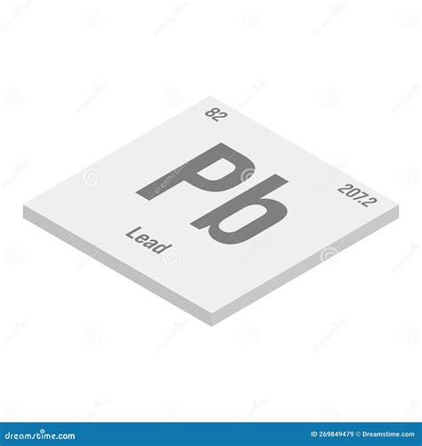 Lead, Pb, Periodic Table Element Stock Illustration - Illustration of ...