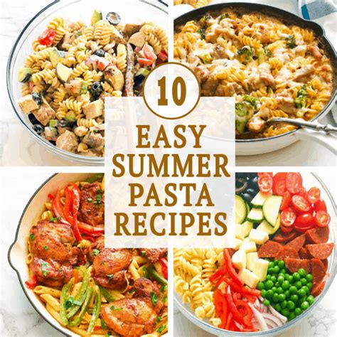 10 Easy Summer Pasta Recipes Immaculate Bites