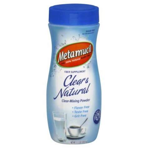 Metamucil Fiber Supplement Clear And Natural Sugar Free Powder 117 Oz