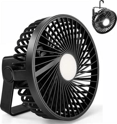 Odoland Camping Fan With Lantern Rechargeable Battery Operated Fan