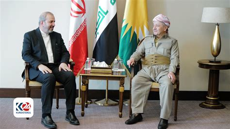 KDP President Masoud Barzani Welcomed Iranian Ambassador Hatha Alyoum