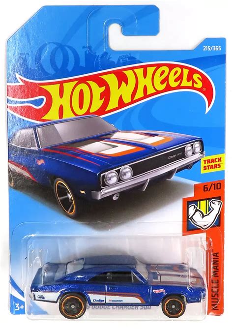 駿河屋 DODGE CHARGER ブルーオレンジホワイト Hot Wheels MUSCLE MANIA FKB ホットウィール