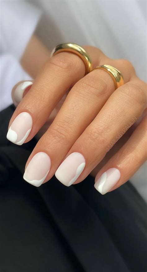 50 Pretty Spring Colour Nail Ideas Designs White Abstract Short Nails