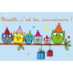 Carte anniversaire Cécile Drevon Chouette anniversaire Editions