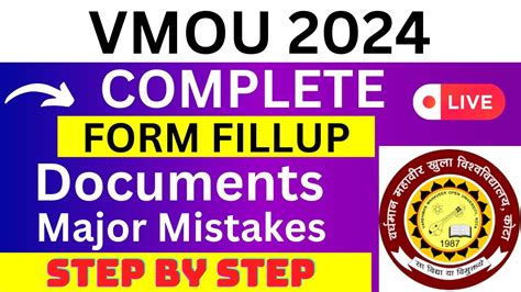 Vmou Application Form Vmou Registration How To Fill Vmou