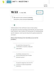 Environmental Science Milestone 1 Pdf UNIT 1 MILESTONE 1 SCORE 18