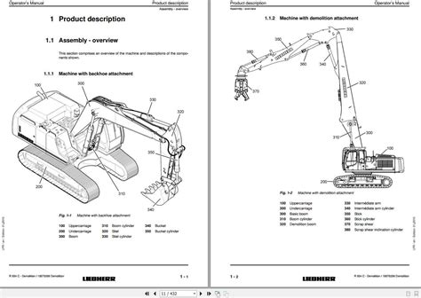 Liebherr Hydraulic Excavator R934C Demolition S N 26400 Operators Manual