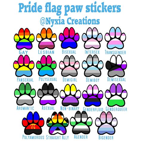 Furry Pride Paw Flag Sticker Lgbtq Etsy