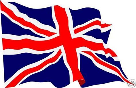 Waving Union Jack Flag Stickers X 4 Decals Great Britain Self Adhesive