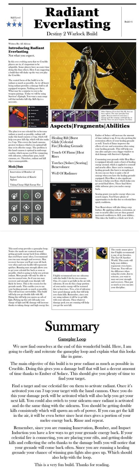 warlock build rdestinywarlocks