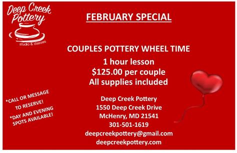 Deep Creek Pottery February Special Deep Creek Times