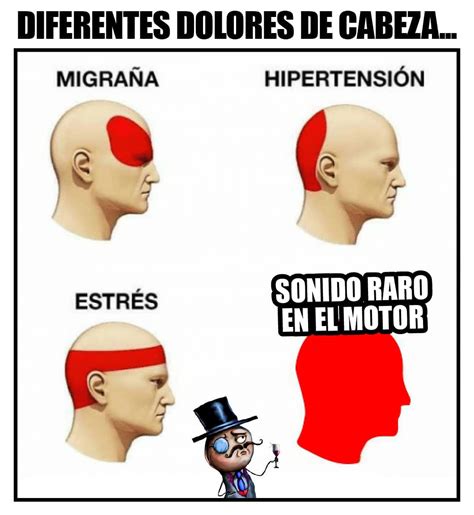 Diferentes dolores de cabeza Migraña Hipertensión Estrés Sonido