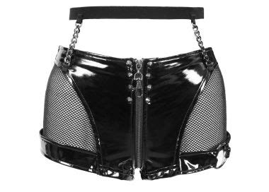 Sexy Black Faux Leather Hot Pants By Devil Fashion The Dark Store