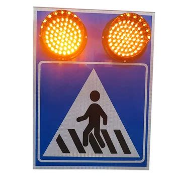 Roadway Solar Traffic Safety Construction Flashing Crosswalk Road