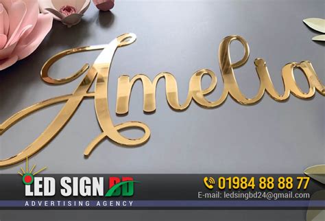 3d Acrylic Alphabet Mirror Wall Stickers And Letter Signage Bd