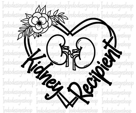 Kidney Recipient Svg, Kidney Recipient Svg File for Cricut, Kidney Svg