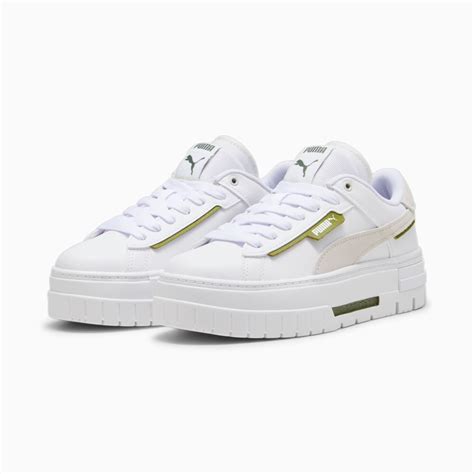 Mayze Crashed Womens Sneakers Puma White