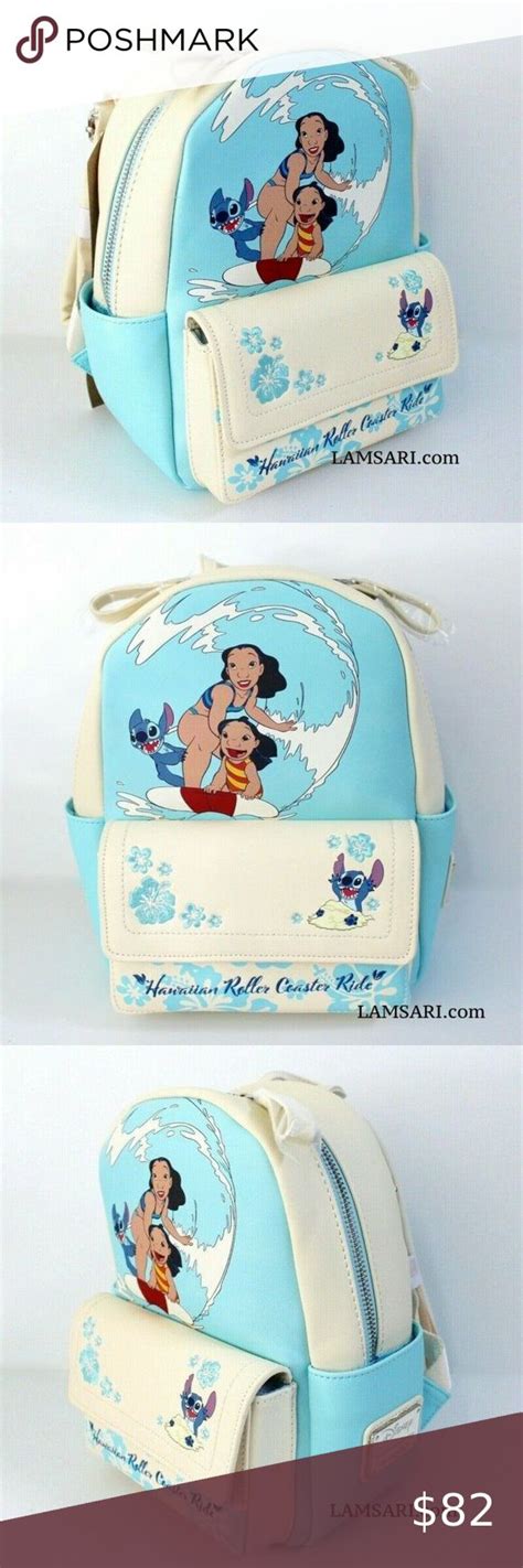 Loungefly Disney Lilo Stitch Hawaiian Roller Coaster Ride Mini Backpack