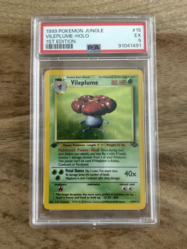 Pokemon Jungle 1999 1st Edition Holo Vileplume 15 PSA 5 EBay