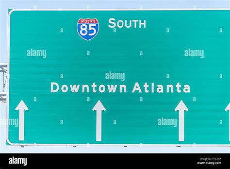 Atlanta Usa I 85 Interstate 85 Highway Road Street During Day In