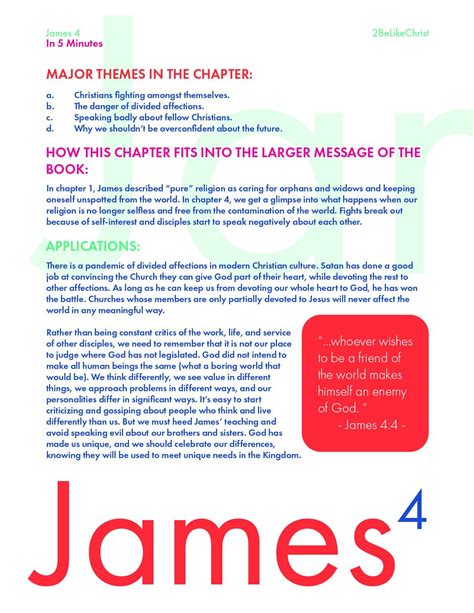 Summary of james 4 in 5 minutes quick bible study – Artofit