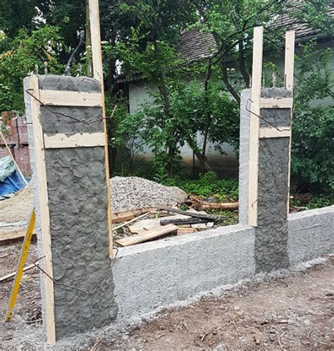 How To Build A Concrete Fence With Wooden Panels Howtospecialist