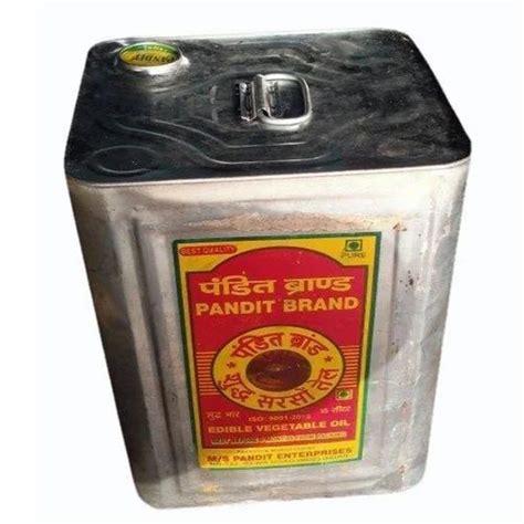 Pandit Brand 15 Litre Kachi Ghani Mustard Oil At Rs 1750 Tin Mustard